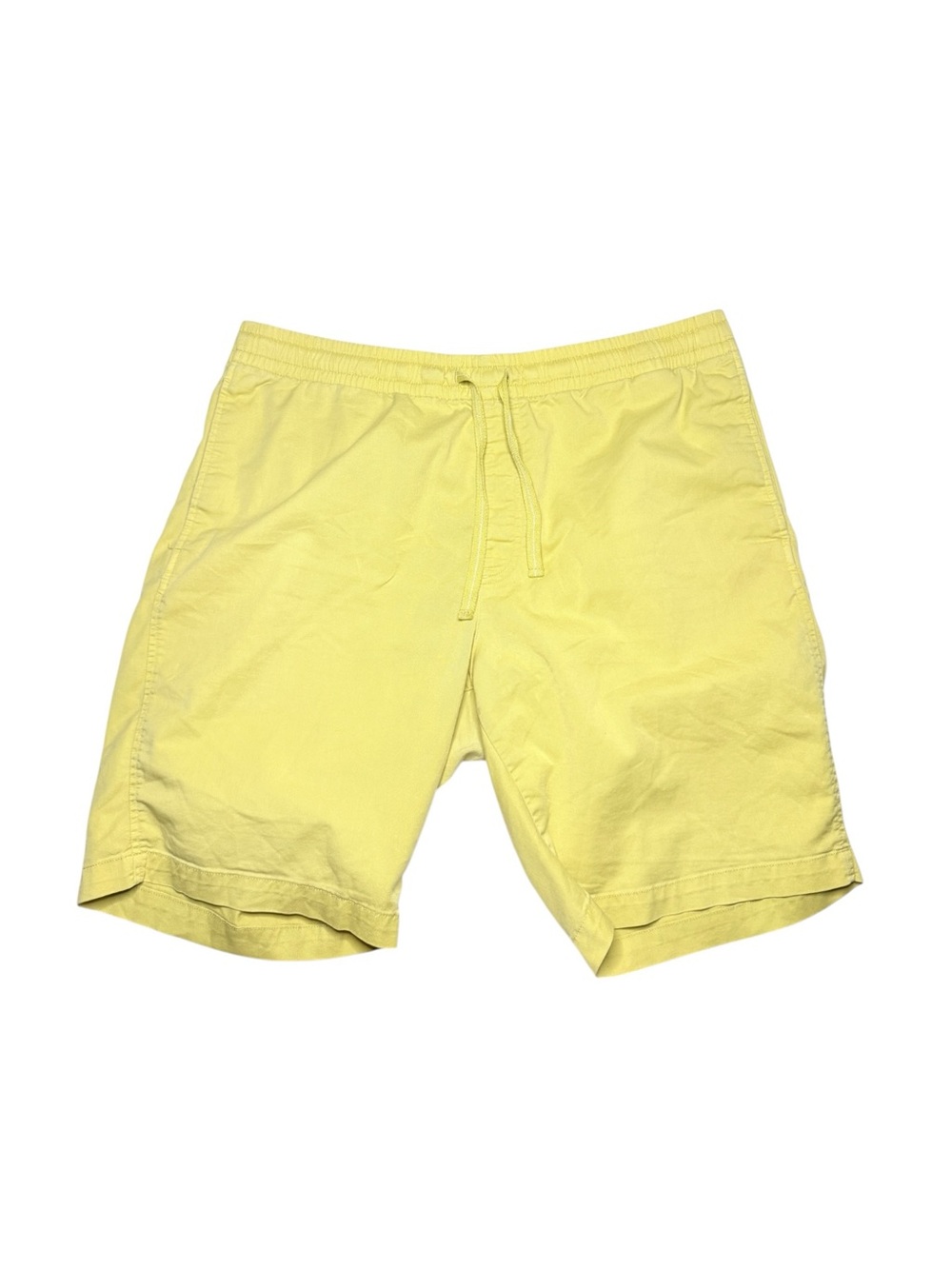 Uniqlo Men's Shorts Pull On Elastic Waist Size XL Casual Yellow Comfort